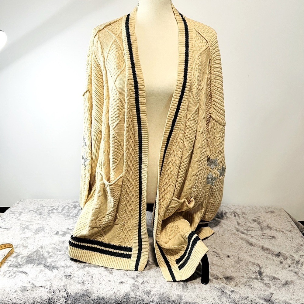 Altard State Folklore Style Star Sleeve Cardigan Size XL NWOT